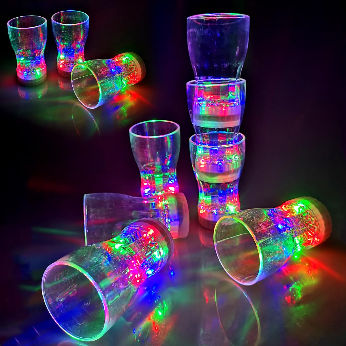 Amazon.com: OceanWings 12 Pack Large Light Up Cup, LED Glow in The Dark  Party Supplies Party Favors Light Up Drinking Shot Glasses for Adults  Wedding Birthday Halloween Party Favors : Toys &