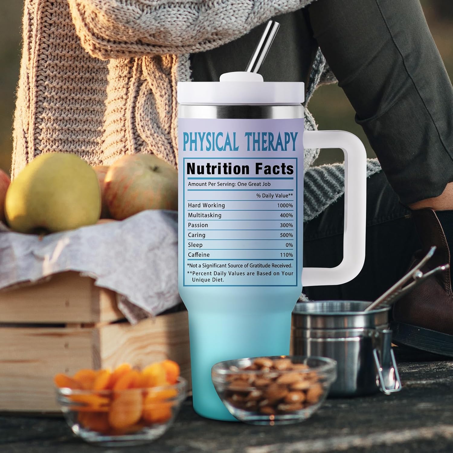 Physical Therapist Gifts for Women Men, Physical Therapy Month Gifts, PT Gift, 40oz Stainless Steel Tumbler - Image 7