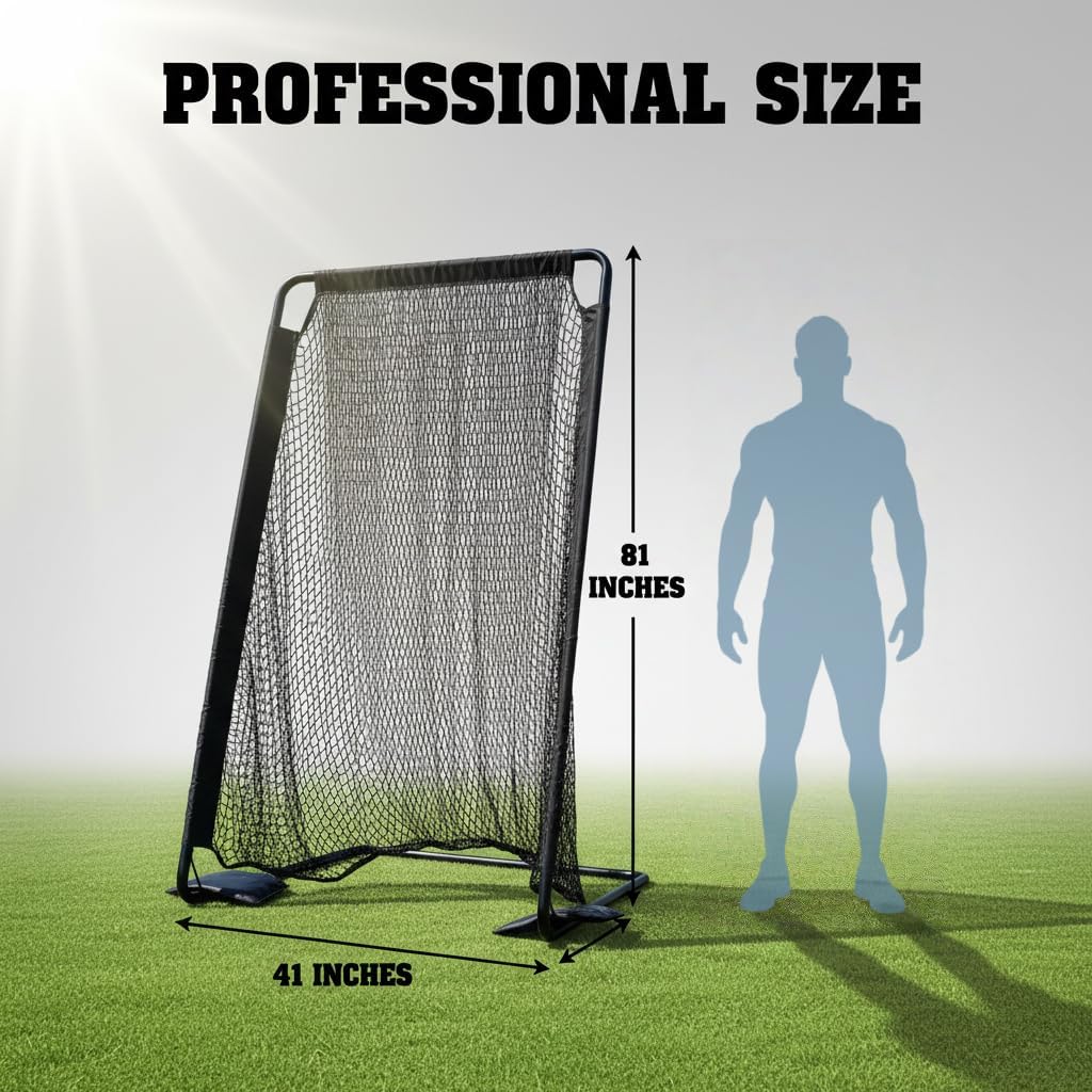 Football Kicking Cage Net - Portable 81x41IN Football Goal Training Aids for Backyard Indoor Outdoor-Youth & Adults