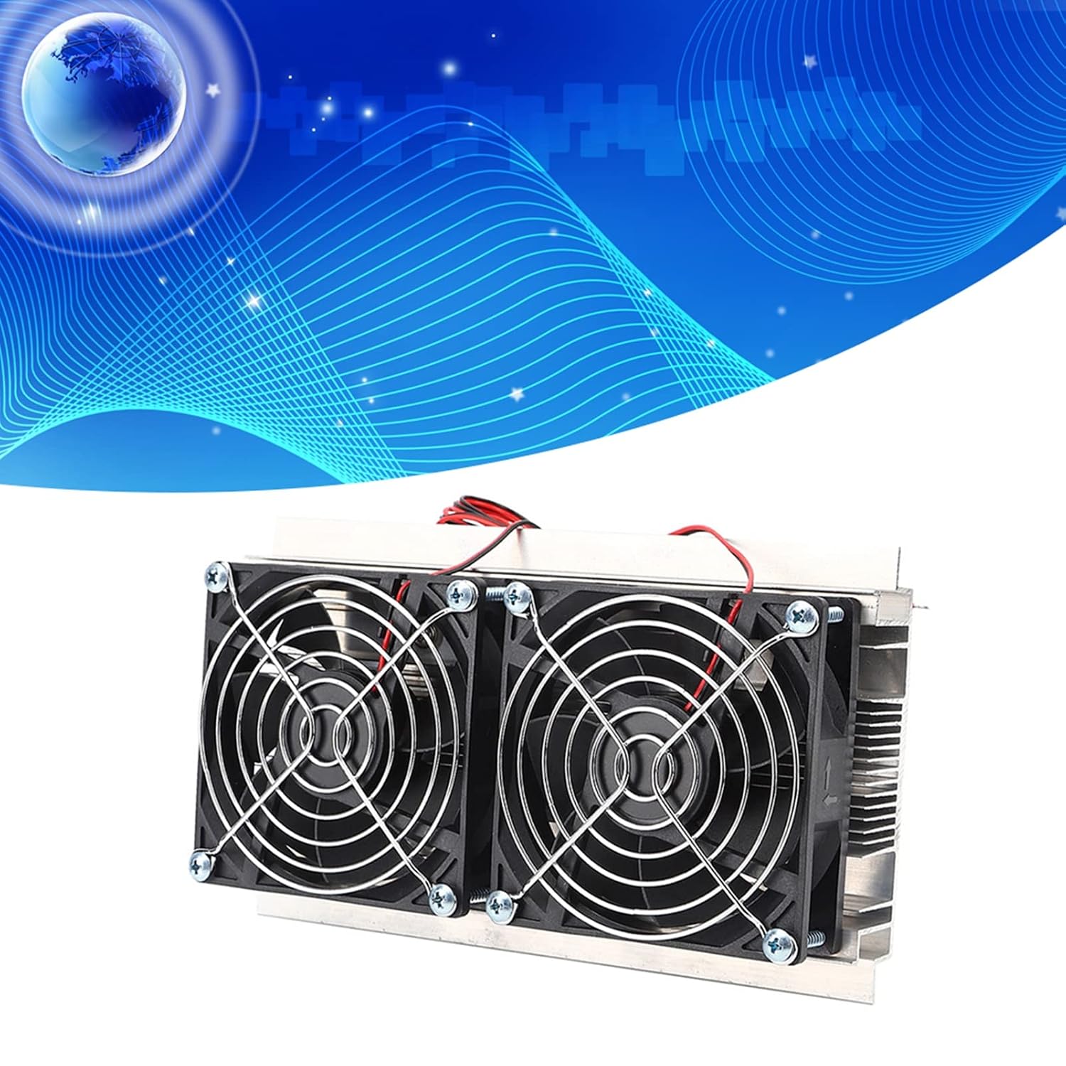 Dual Core Semiconductor Refrigeration Thermoelectric Peltier Cooler, Compact Cooling System for Small Spaces, No Noise No Refrigerant, Ideal for Pet Beds Test Benches and DIY Cooli
