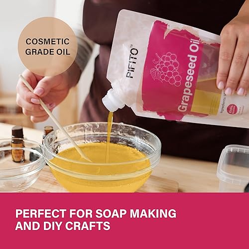 Miniatura 3 de Pifito Aceite de almendras dulces (16 onzas) para fabricación de jabón, aceite portador 100% puro y natural de primera calidad para aceites