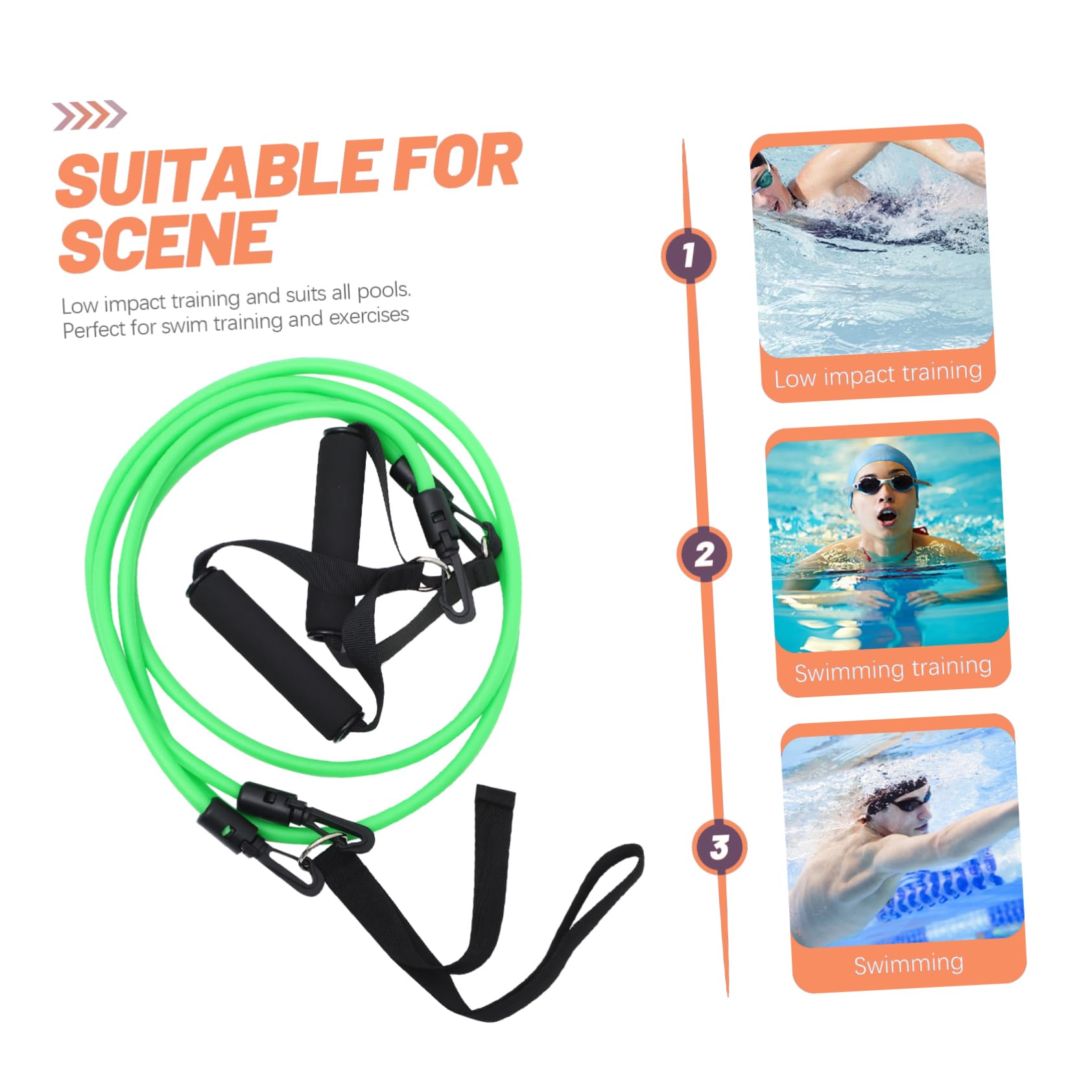 Puller Pool Schwimmzubehör Schwimmwiderstandsband Schwimmwiderstandsgürtel Schwimmtrainingsgürtel Schwimmband Schwimmtrainingsgürtel Schwimmausrüstung Schwimmunterrichtsausrüstung