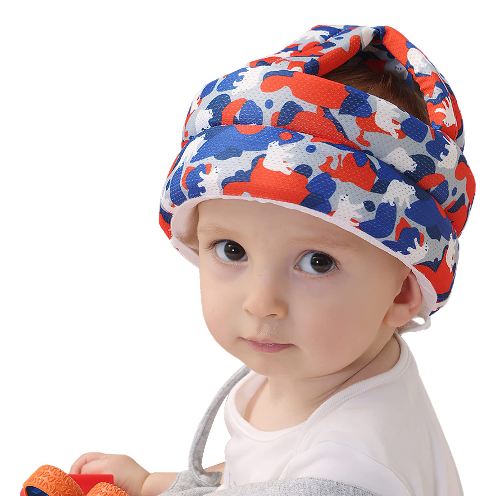 Baby Protective Helmet Toddler Head Protector Kids Soft Safety Headguard Children Anti-Fall Harnesses Cap with Adjustable Chin Strap for Age 6 Months - 8 Years Old Learning to Crawl, Walk, Run & Play