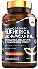 Nutravita Turmeric & Ashwagandha KSM-66 ® - 180 High Strength Capsules with Ginger & Black Pepper - Organic Tumeric & Ashwagandha Supplement - Vegan & Gluten Free - UK Made