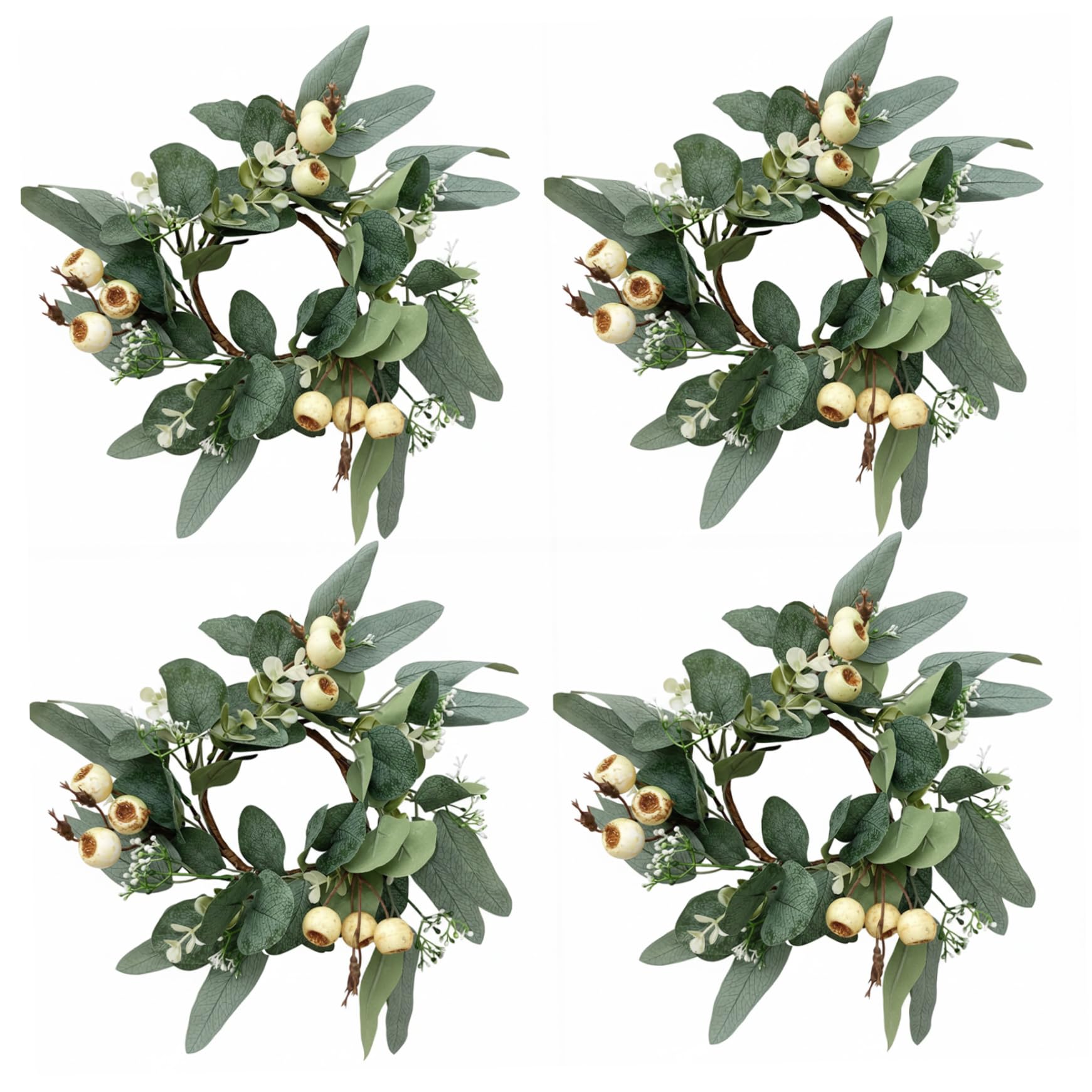 Couronne de verdure eucalyptus artificiel haut de gamme pour porte entrée