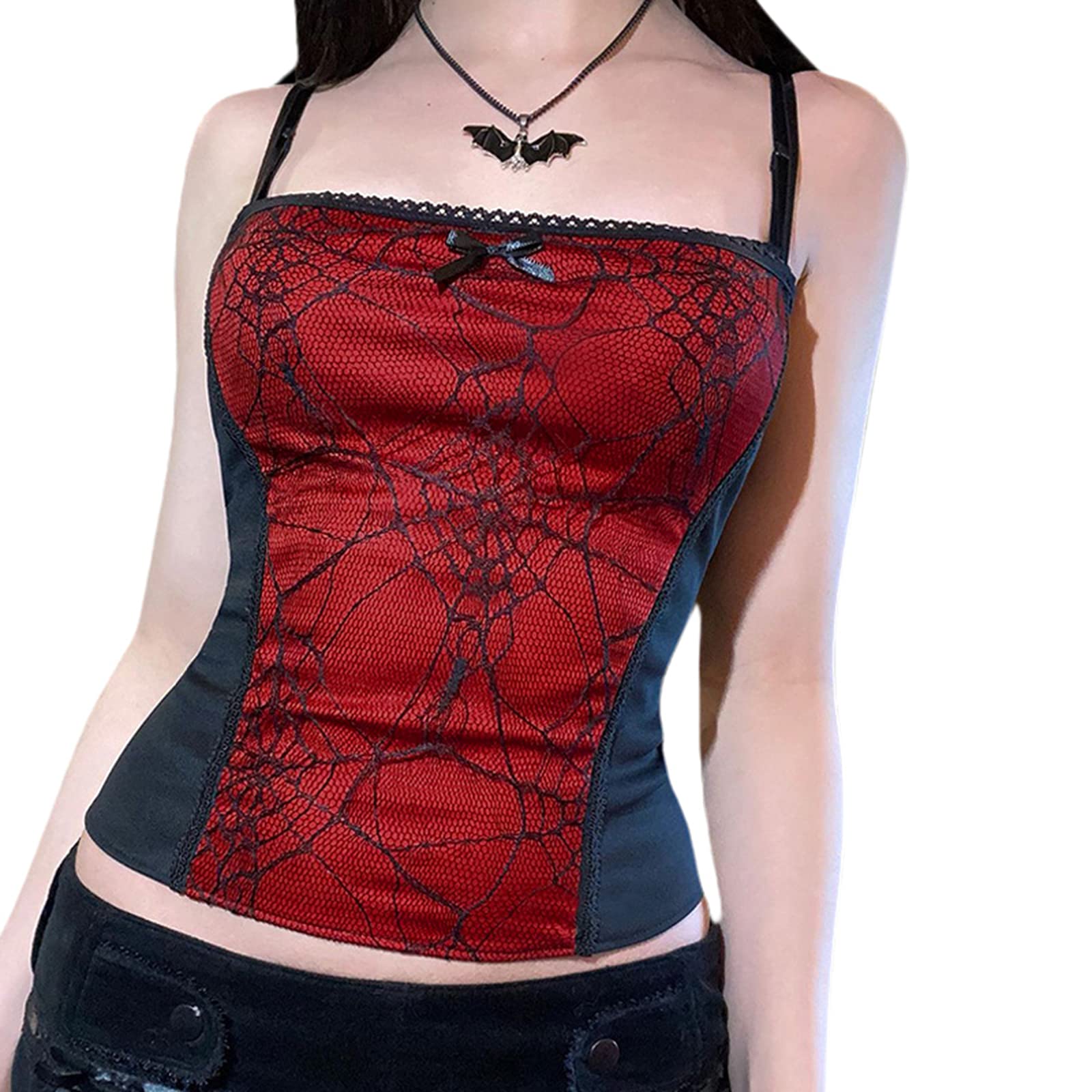Buy Gothic Crop Top Aesthetic Harajuku Camis Y2K Women Crop Tops