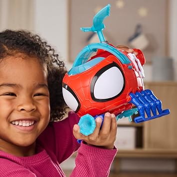 Marvel Spidey and His Amazing Friends Team Spidey Copter, 7,6 cm Oyuncak Araçlı Aksiyon Figürü