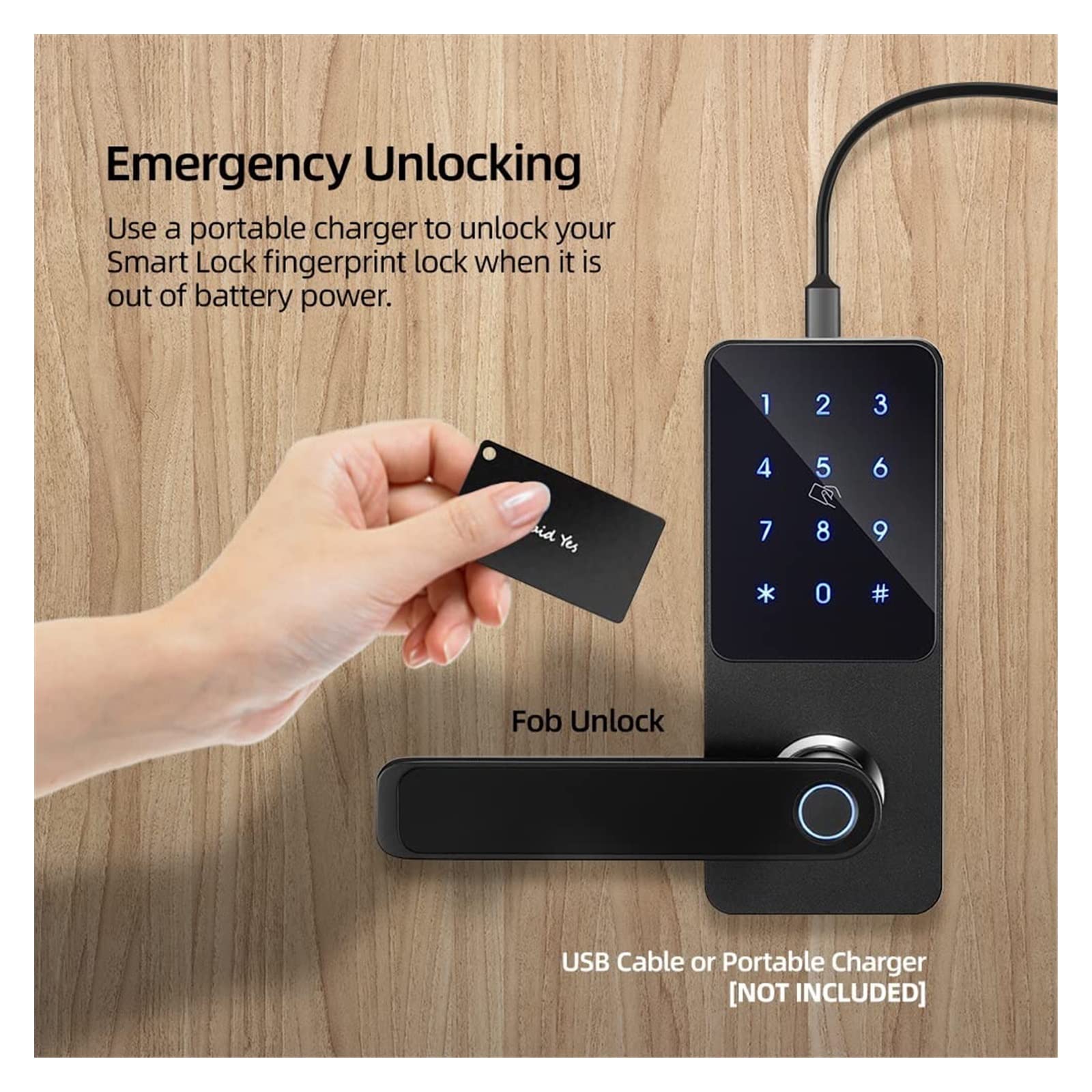 Ttlock App Keyless Entry Tastiera Impronta digitale Biometrico Passcode Codice Digital Smart Maniglia Serratura Telecomando