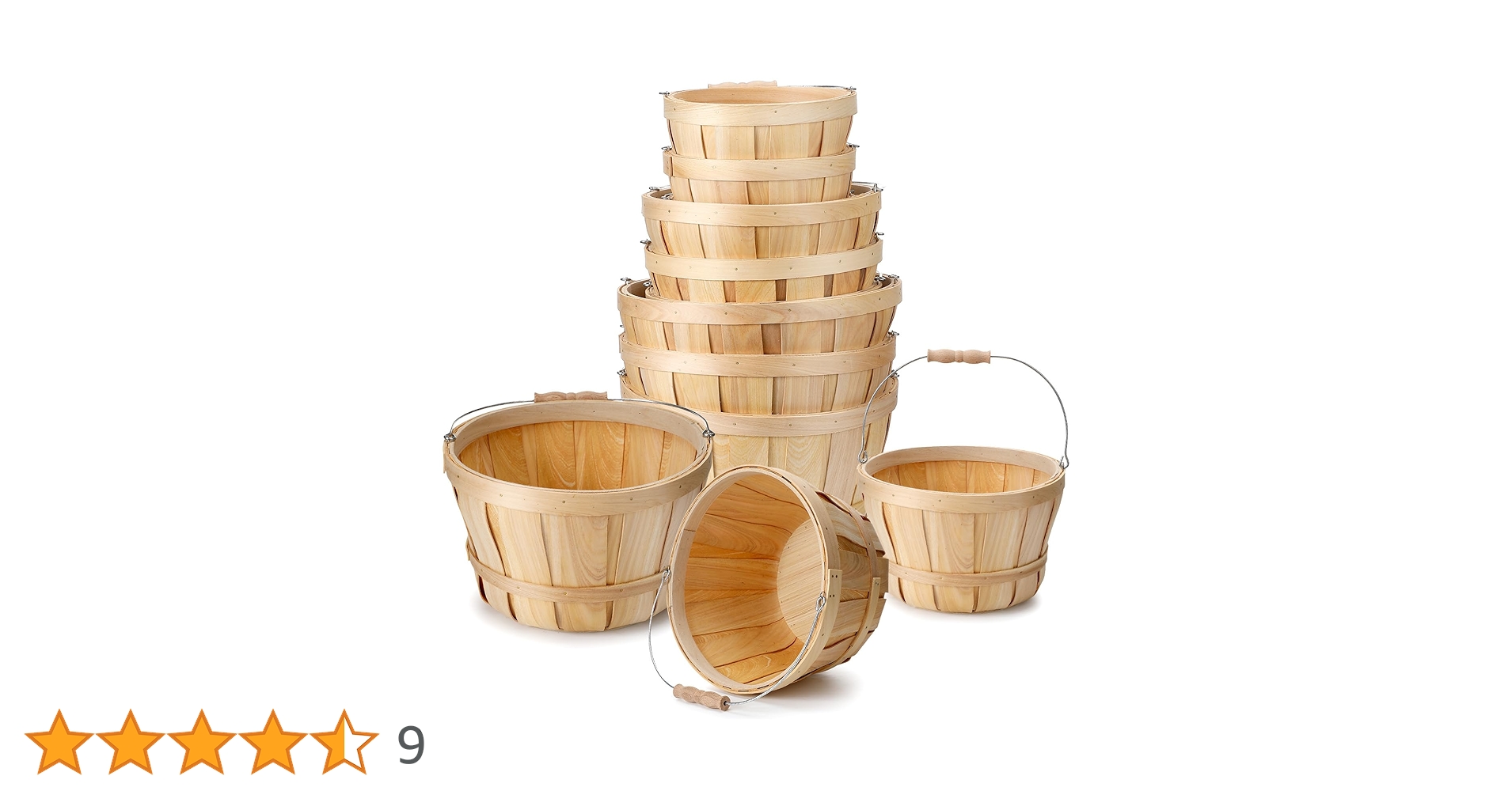 Amazon.co.jp: Thyle 9個 ラウンド木製バスケット 木製フルーツ