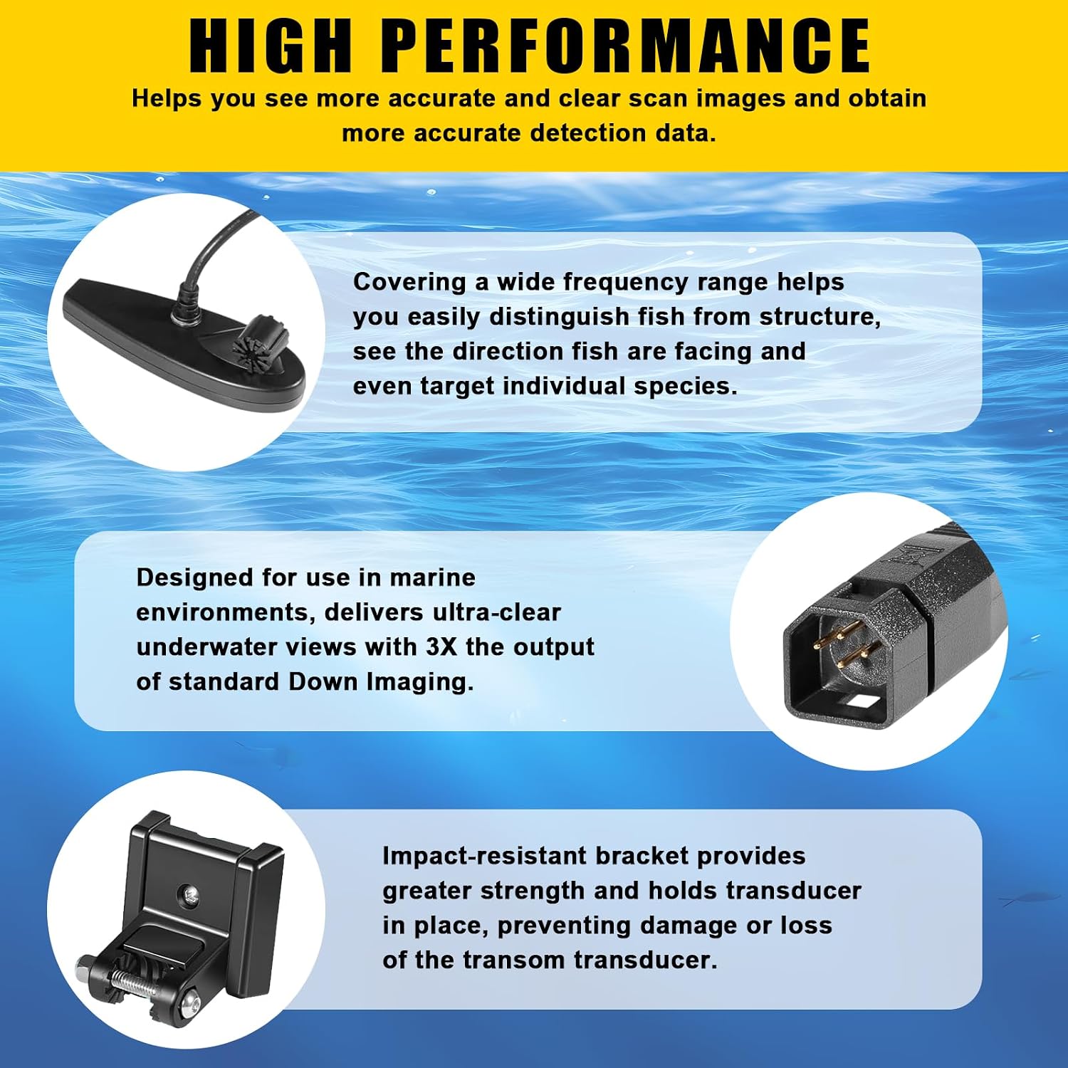 Compatible with Humminbird 710295-1 XNT 9 HW MDI 75 T - Helix 7 and Helix 8 MEGA DI, Dual Spectrum Chirp w/Temp Transom Transducer -20 Feet