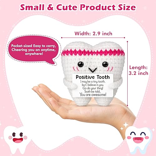Miniatura 2 de Dientes de ganchillo positivos, Acción de Gracias, Navidad, cumpleaños, agradecimiento, regalos para mujeres, amigas, hermanas, compañeros de