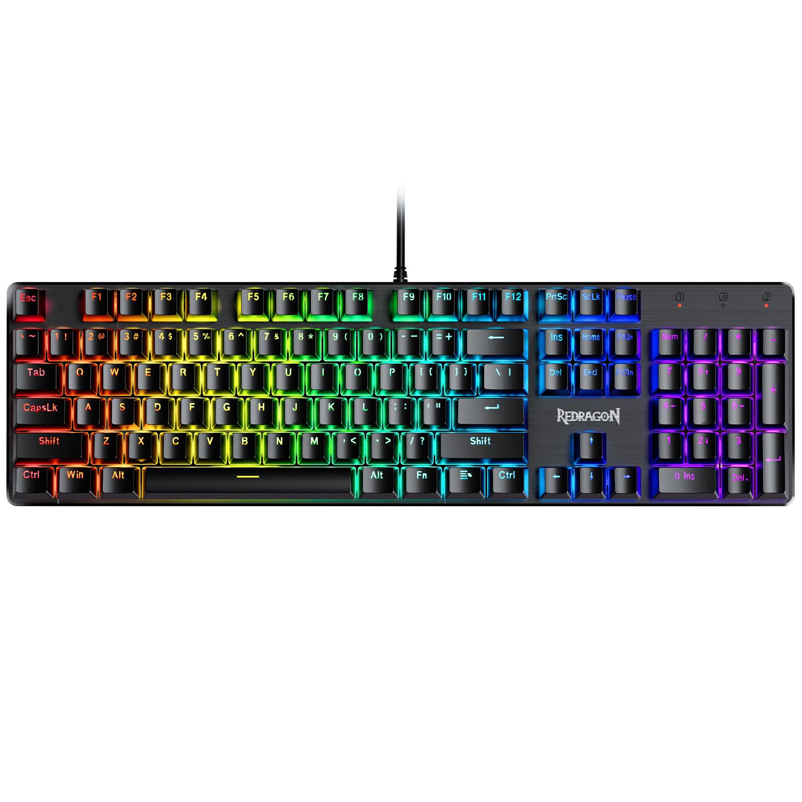 Redragon Wireless Mechanical Gaming 60% Compact 70 Key Tenkeyless RGB Backlit Computer Keyboard with Red Switches for Windows PC Gamers Classic