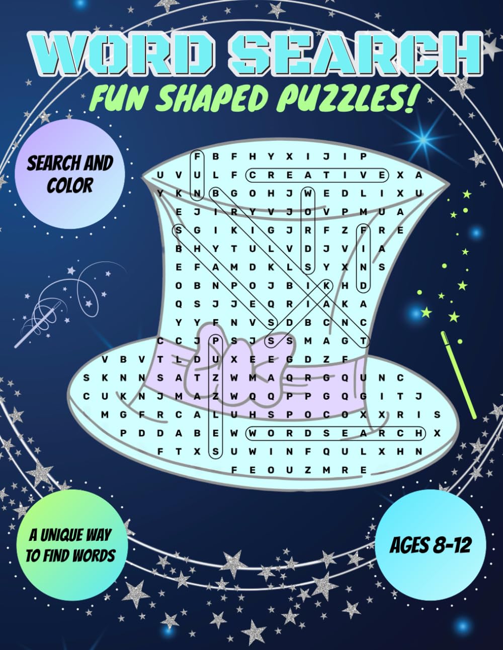 Word Search For Kids Ages 8-12: Fun & Educational Puzzles In The Shapes Of Cute Animals, Food, Themes, Desserts, Sports...And More! (Shaped Word Search Puzzles Series)