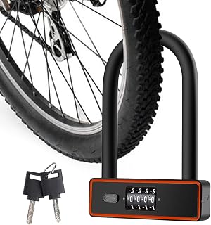 Motorcycle Lock, Heavy Duty Anti-Theft Bike Combination Shackle Lock, 4 Digit Motorcycle Anti-Theft Lock for Electric Bikes, Resettable Security Code Lock for Mumiao