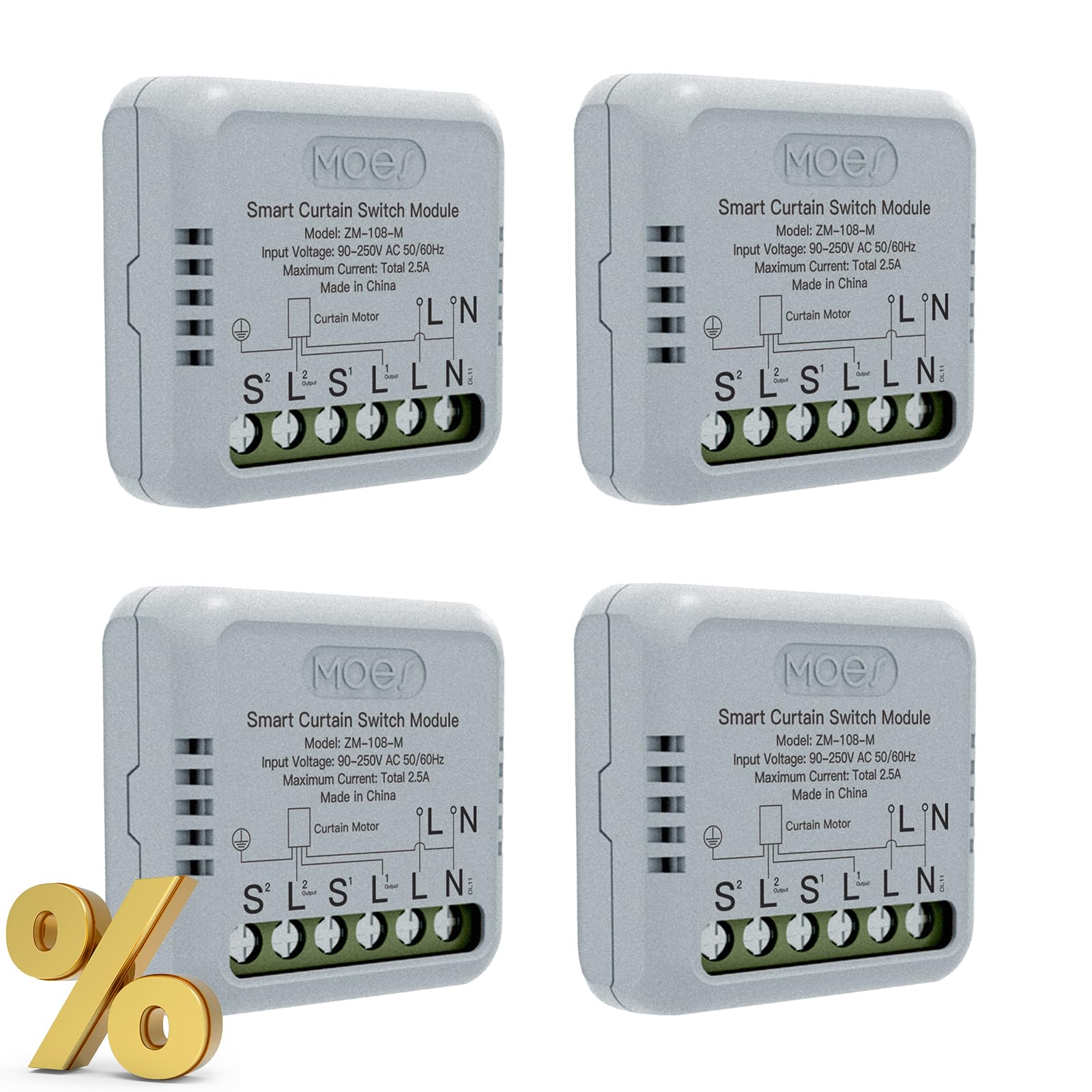 MOES ZigBee Module de Commutateur pour Volet Roulant