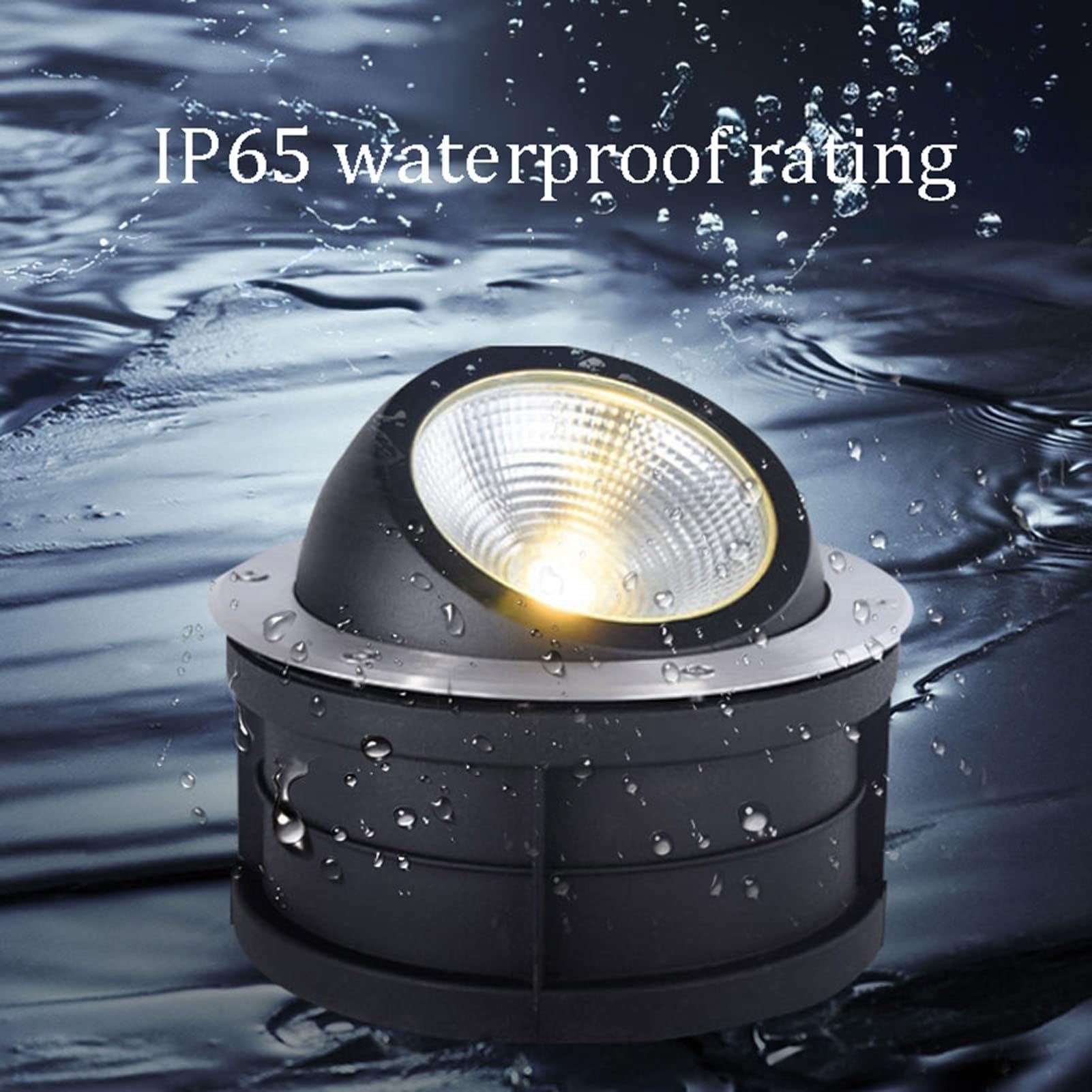 Luz De Paisaje LED De Suelo - Foco Empotrable COB For Exteriores, Ip65 Impermeable AC220V, Focos De Pared De Fondo, Luces Subterráneas con Cabezal Inclinable, For Césped/jardín(Red,18W)