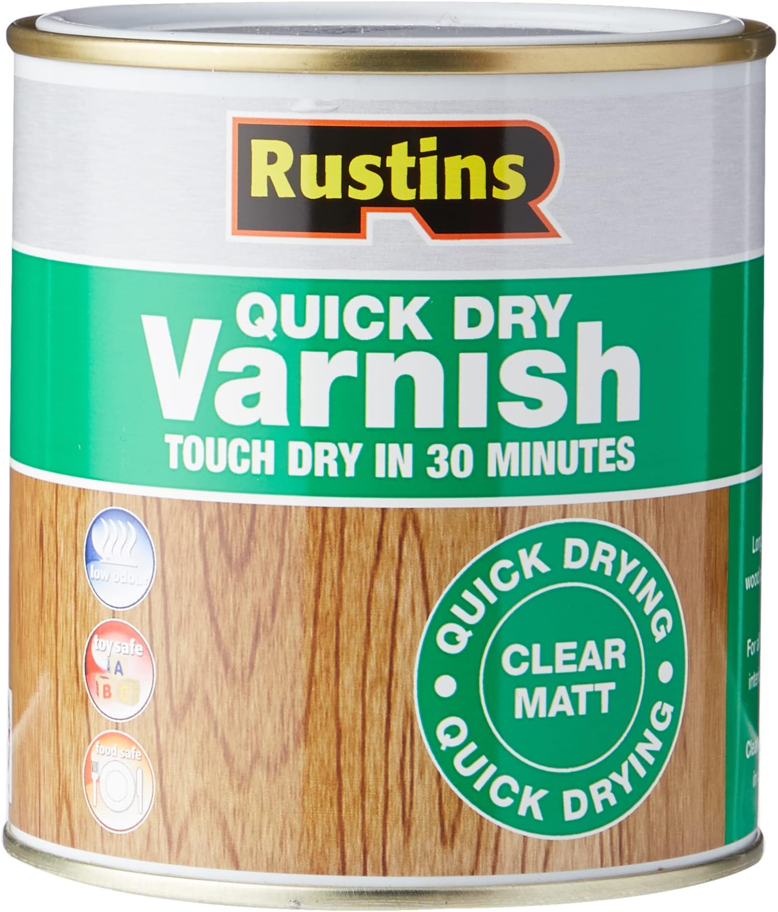 RUSTINS Quick Dry Varnish, Clear Matt, 500 ml