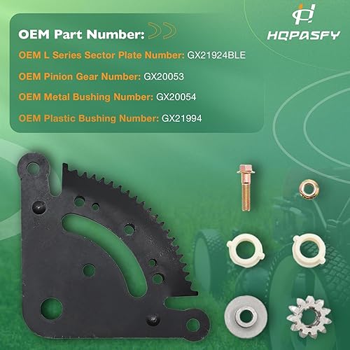 Vista 3 de HQPASFY Kit de reconstrucción de engranajes de piñón para sector de dirección compatible con tractores de césped John Deere Serie D Reemplaza#