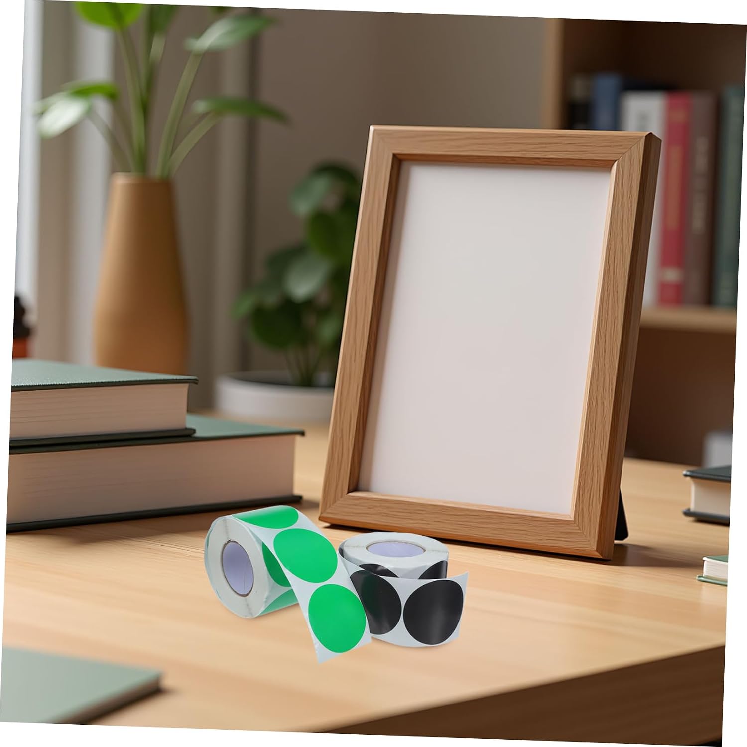 2 Rolls Color Coding Circle Dot Stickers with Blank Surface and Strong Adhesive, 2 Inch Round Writable Labels for Containers and Bottles, for Inventory Labeling and Home
