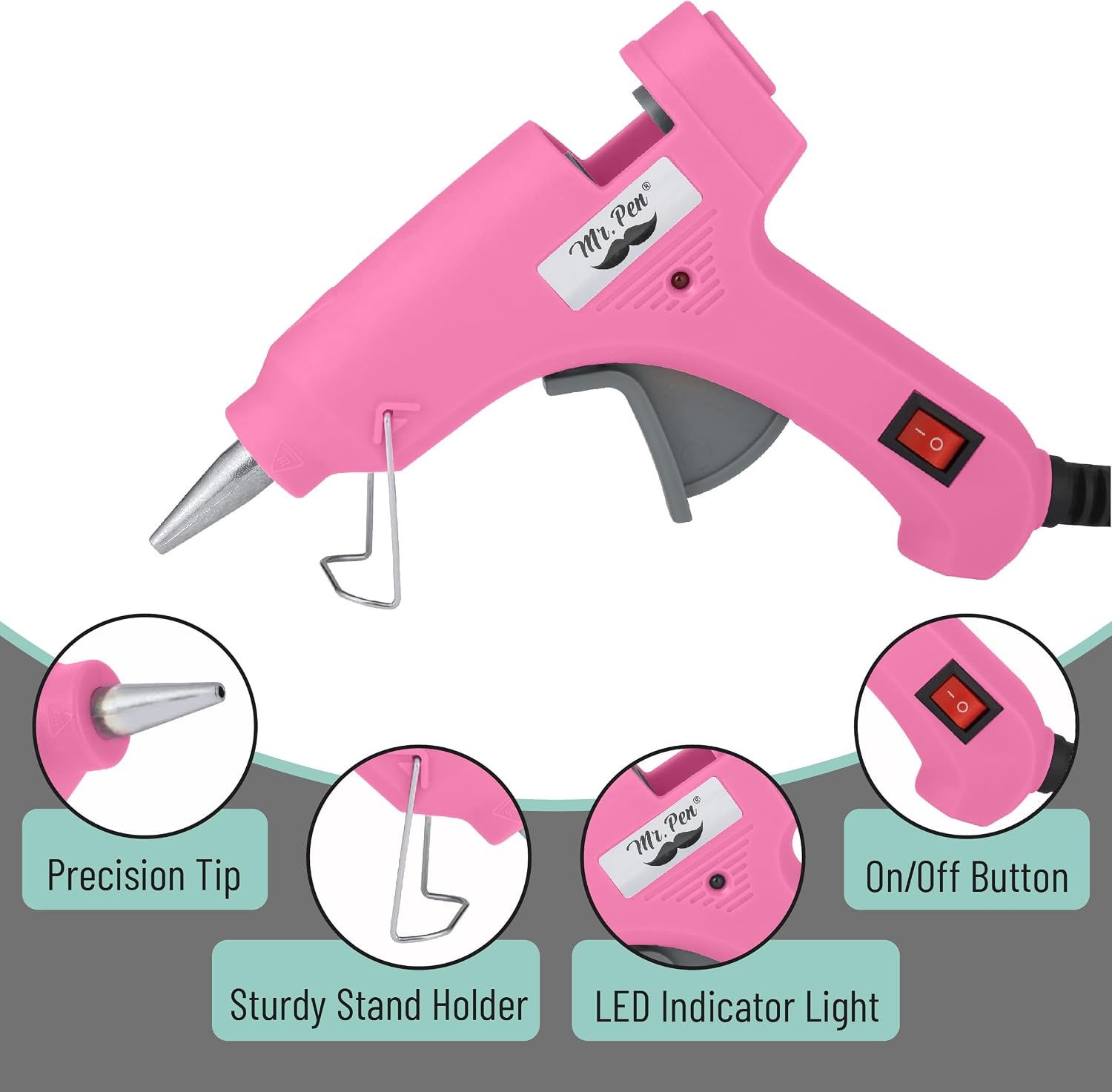 Mr. Pen- Mini Hot Glue Gun and Sticks Set | Heavy Duty Glue Gun with 10 pcs Sticks