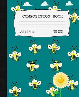 Composition Book: Bumblebee Wide Ruled Lined Paper | 108 pages | 7.5 x 9.25