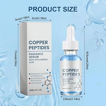 Bettinay 2 Pcs Copper Peptide Serum, 30ml Anti Aging Face Peptides Serum for Women, Men