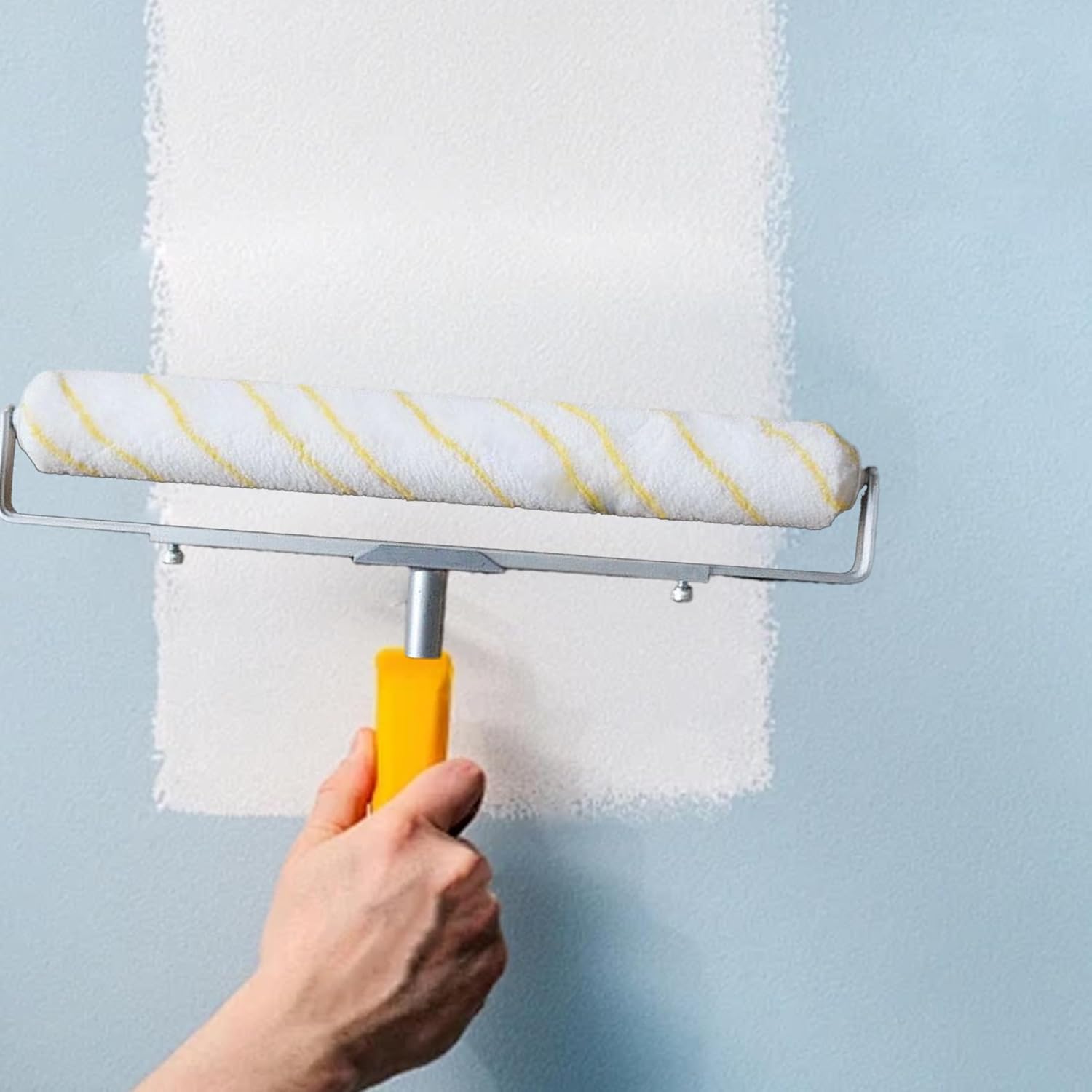 Paint Roller Covers, 20 Inch Replacement Paint Roller Cover with Aluminum Alloy Support Stand for House Painting Supplies Microfiber Rollers