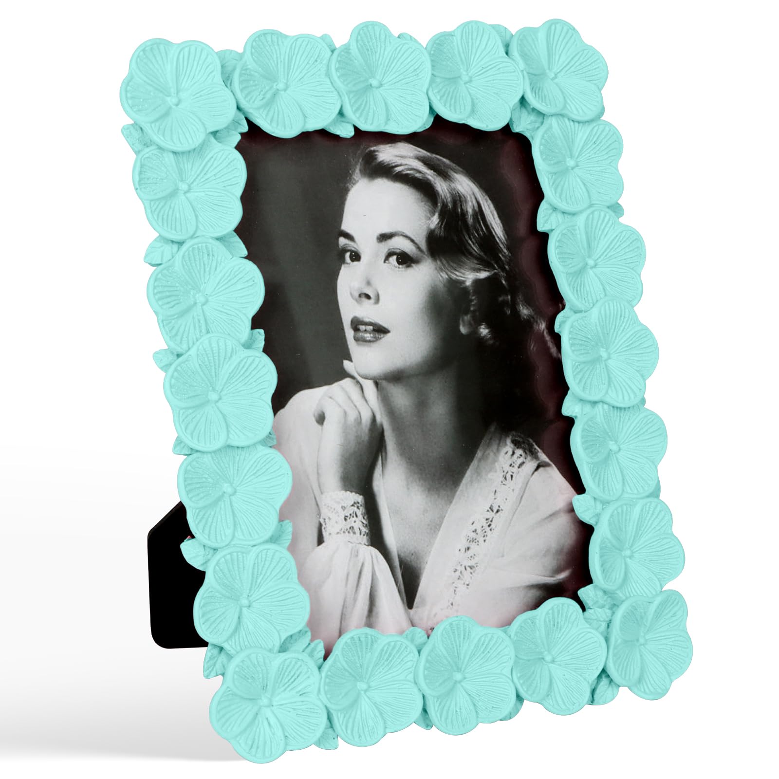 26ARTIST Resin Vintage Mint Green Hand-Crafted Picture Frames 4x6 Photo Frame for Wall or Tabletop Display Vertically or Horizontally; Glass Front;