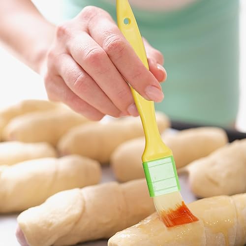 Miniatura 6 de Cepillos de pastelería para untar mantequilla, aceite o huevo lavado, cocinar hornear barbacoa cepillo de aceite (2, 1 pulgada, 2 pulgadas)