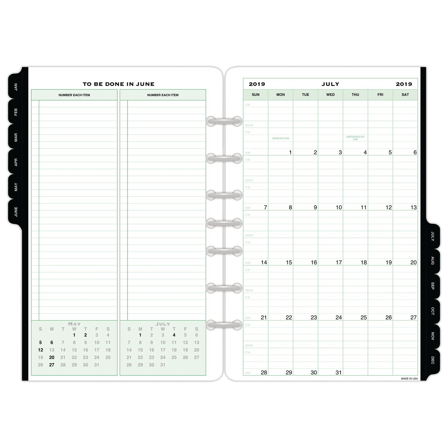 AT-A-GLANCE 2025 Planner Refill Weekly & Monthly 5-1/2" X 8-1/2 Size 4