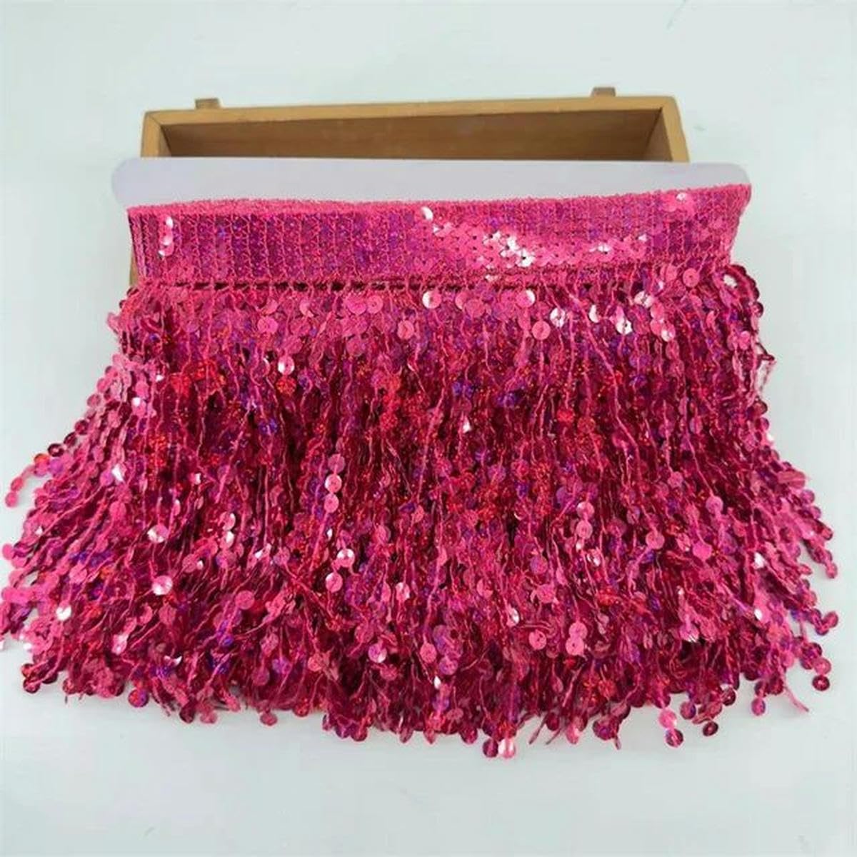 Rideau décoratif à franges et franges à paillettes, 6 mètres/lot, garnitures en dentelle, accessoires pour vêtements, bricolage, Patchwork