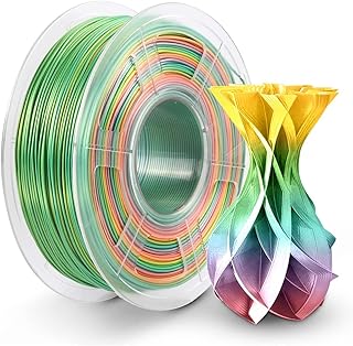 JUJETO Handheld Inkjet Printer Creative 3D Silk Rainbow Filament 1.75mm 1kg 3D Printer Bright 2 Colors Silk PLA Filament Silk Texture 3D Material Inkjet Coder with Quick-Drying Ink Handheld Printe