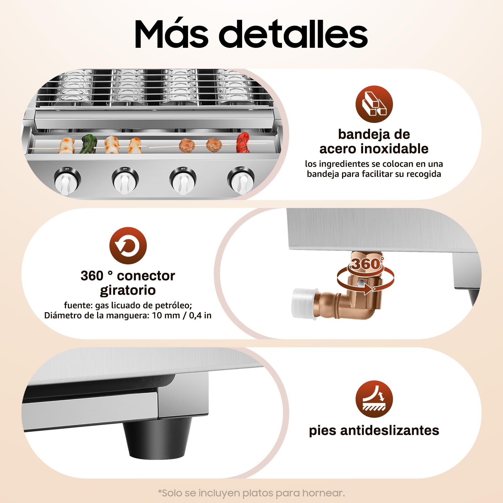 Barbacoa de gas da campeggio per esterni senza fumo per terrazze e giardino