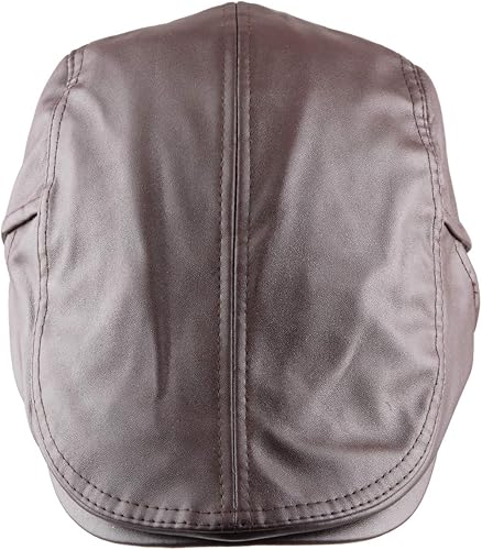 Miniatura 2 de moonsix Newsboys Gorras para hombre, boina de piel sintética, sombrero de Gatsby, sombreros planos, gorra de conducción Ivy
