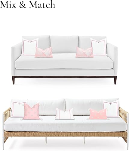 Miniatura 4 de Hofdeco Premium Funda de almohada Coastal Patio para interiores y exteriores, 20 x 20 pulgadas, repelente al agua para patio trasero, sofá, línea