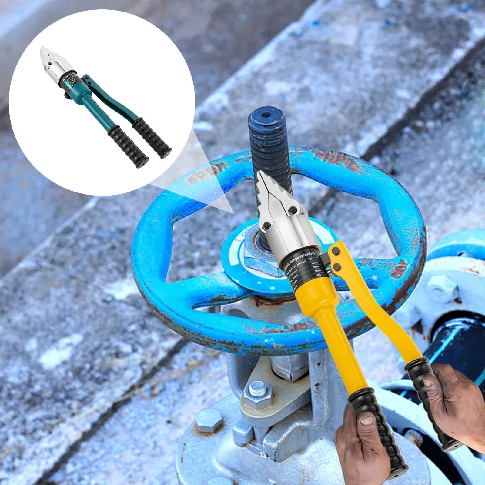 Hydrauliczne szczypce zaciskowe, hydrauliczny rozpieracz kołnierzy YQ-30, 8-tonowy, przenośny, ręczny, rozdzielający rozpylacz ze stali stopowej, zestaw narzędzi do rozdzielania, do miedzi i alumini