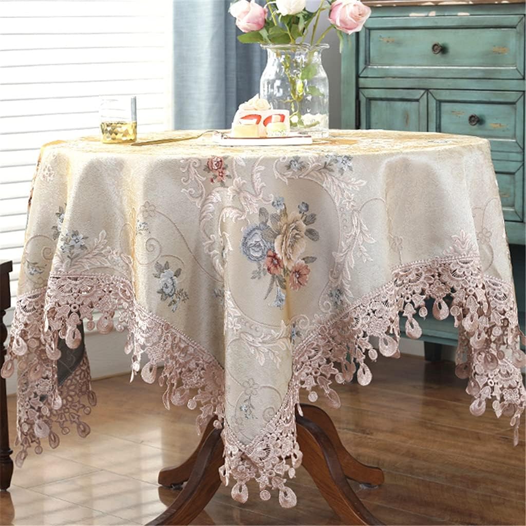 Thick European-Style Tablecloth Tablecloth Square Tablecloth Tea Table Dust-Proof Multi-Purpose Cover Towel(130 * 180cm)