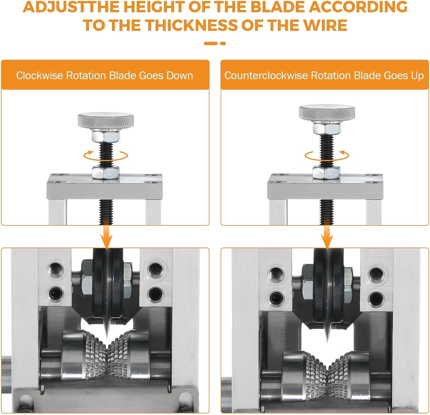 BEAMNOVA Upgraded Wire Stripping Machine,House Hold Mini Scrap Cable Wire Waste Stripping Machine,With Hand Crank For Stripping Scrap Copper Wire With 1mm-70mm/0.039"-2.756" Diameter Wire
