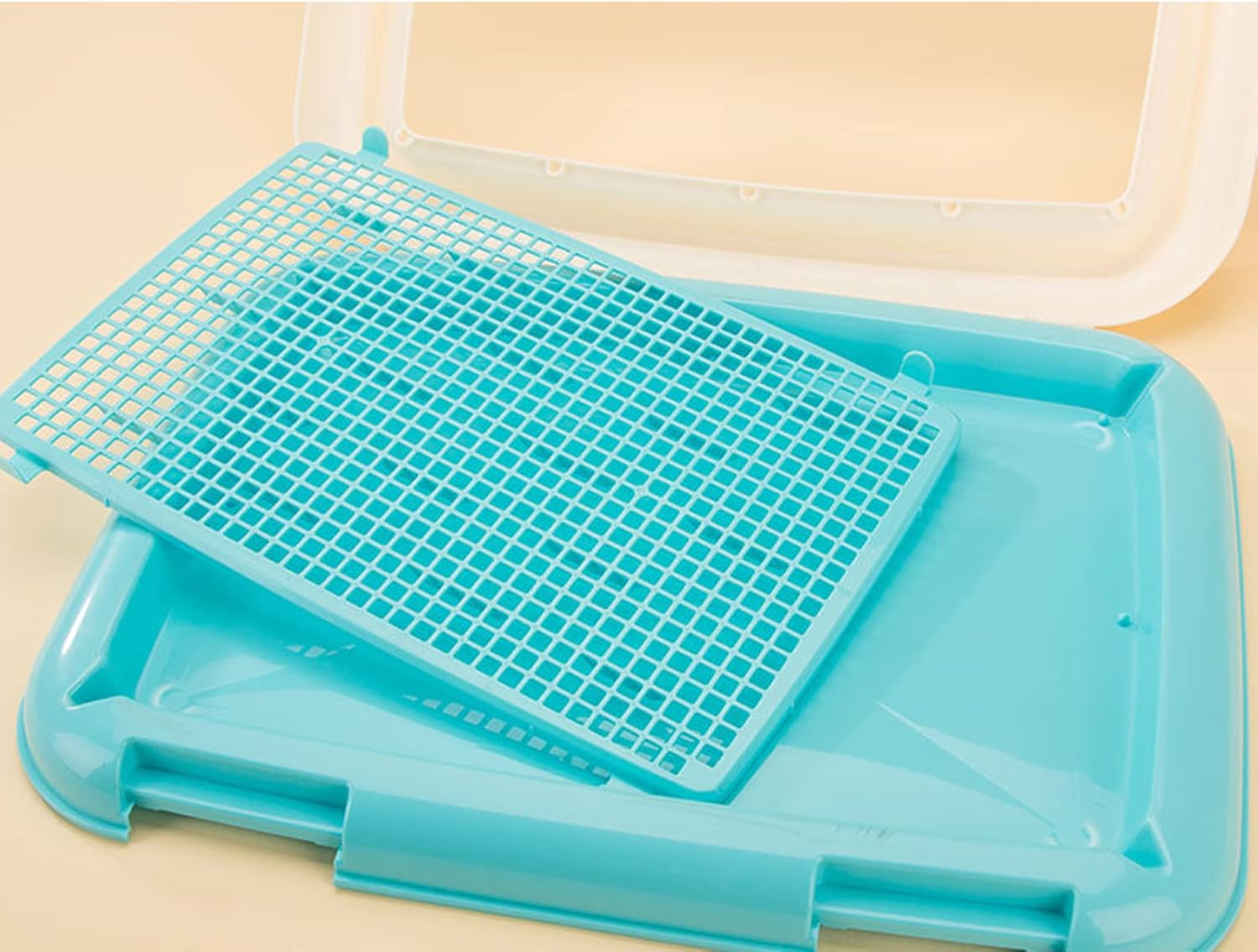 Gmjay Pet Suppliespet Toilet Pads Dog Training Toilet Dog Litter Box Dog Potty Tray Puppy Pad Holder with Removable Post for Cats and Dogs Toilet, : Pet Supplies