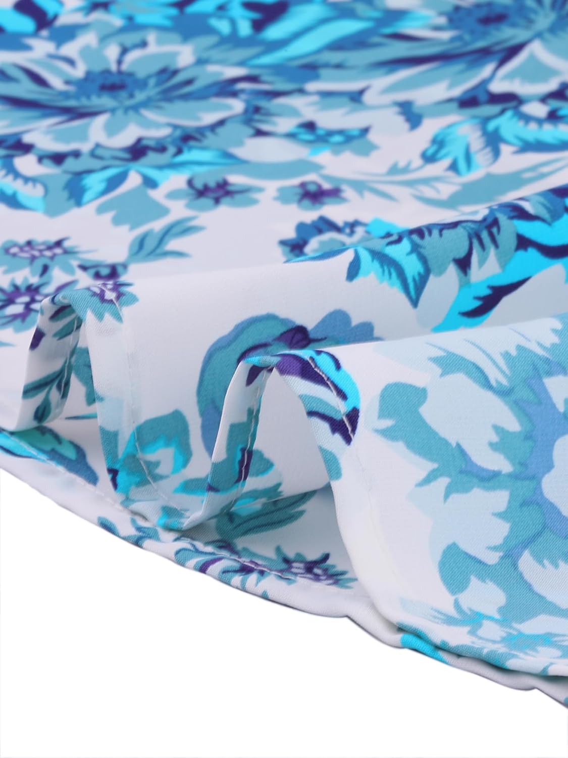 Agnes Orinda Plus Size Floral Blouses for Women V Neck Ruffle 3/4 Sleeve Babydoll Peplum Tops - Image 5