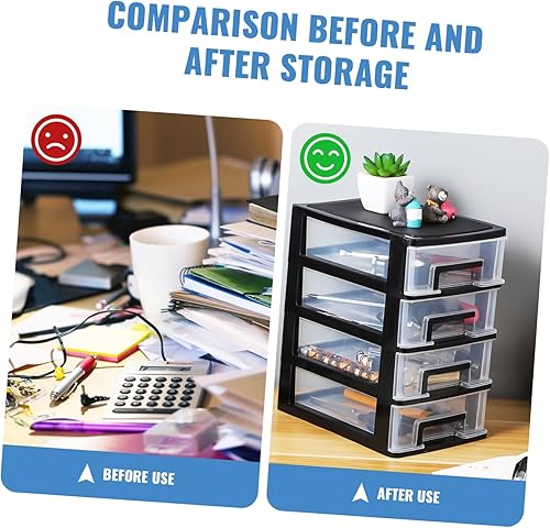 Miniatura 5 de Cabilock Organizador de cajones de escritorio de plástico Cajones de almacenamiento para organizar el organizador de escritorio de escritorio