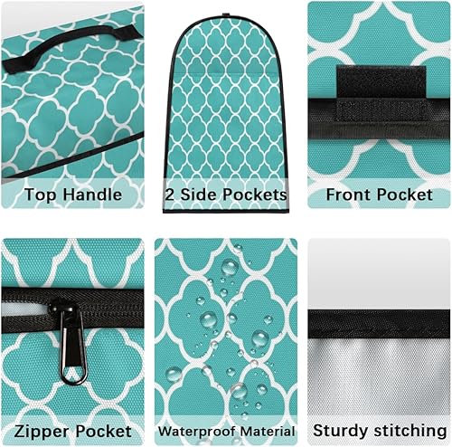 Miniatura 4 de Quatrefoil - Fundas para batidora de cocina, color verde azulado, compatible con mezclador de 6 a 8 cuartos de galón, a prueba de polvo, con