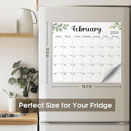 Miniatura 2 de Calendario magnético estético para refrigerador, calendario de refrigerador desde enero de 2024 hasta junio de 2025, calendario mensual de