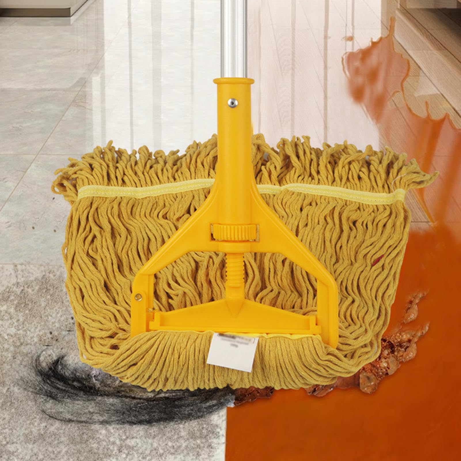 Fregona de limpiadora Mango de aluminio desmontable limpiador reutilizable | Mopas Para Limpieza De Suelos para polvo madera parquet hogar baño cocina salón dormitorio y