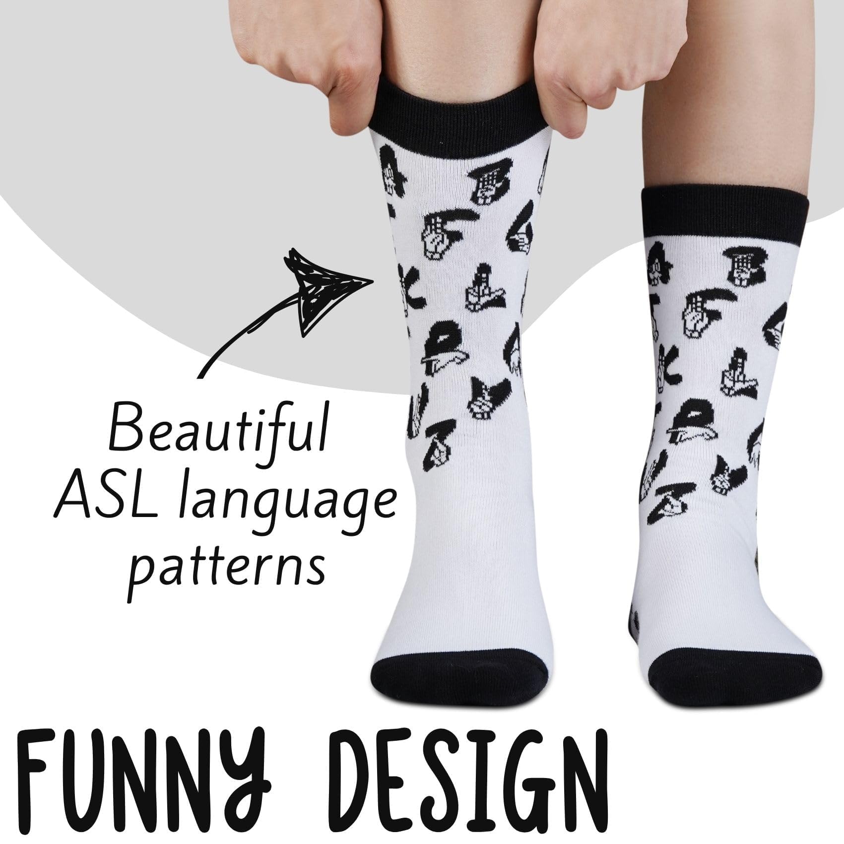 InnoBeta ASL Gifts for Women, Thoughtful Present for Deaf Friends, ASL Teachers & Interpreters, American Sign Language Design for Daily Wear