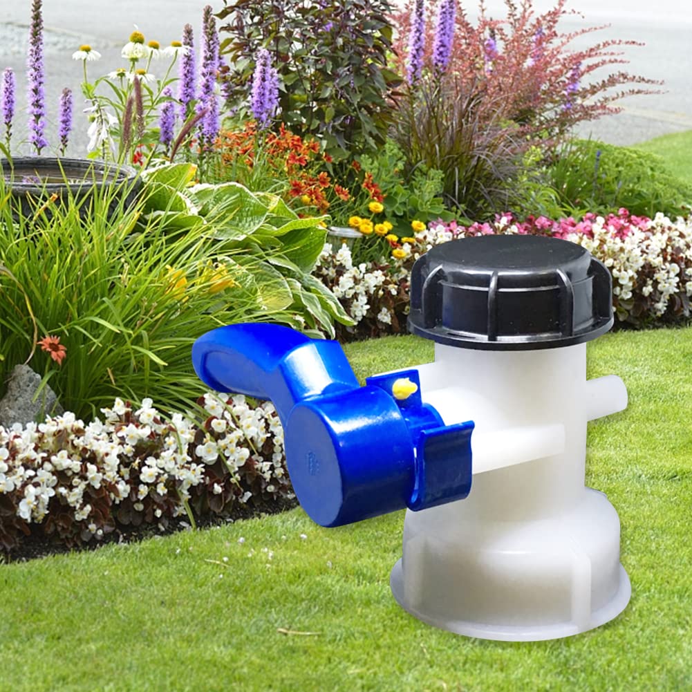 CDIYTOOL IBC, adattatore universale per rubinetto di scarico, valvola a lembo per serbatoio IBC, per contenitore IBC DN40 (62 mm) e DN50 (75 mm) (DN40 (62 mm