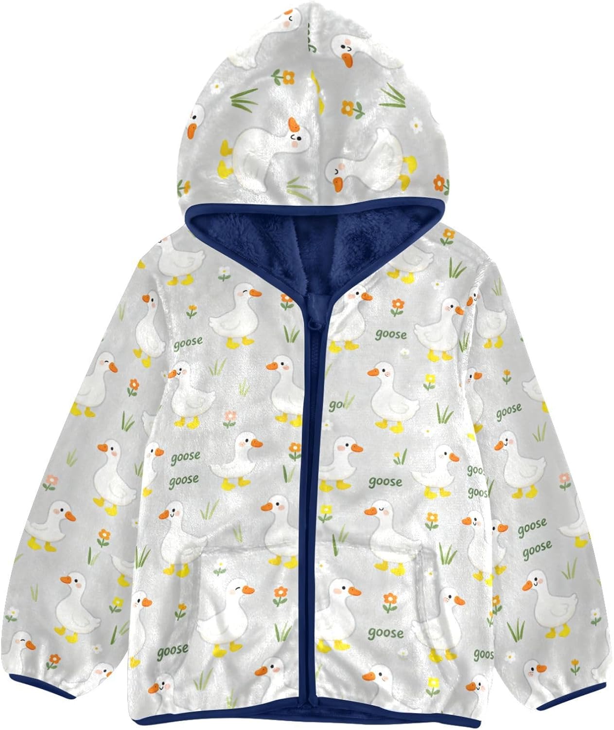 gooses Pattern Light Jackets Toddler Children Coats for Toddlers Navy Blue Fall Baby Boy Clothes