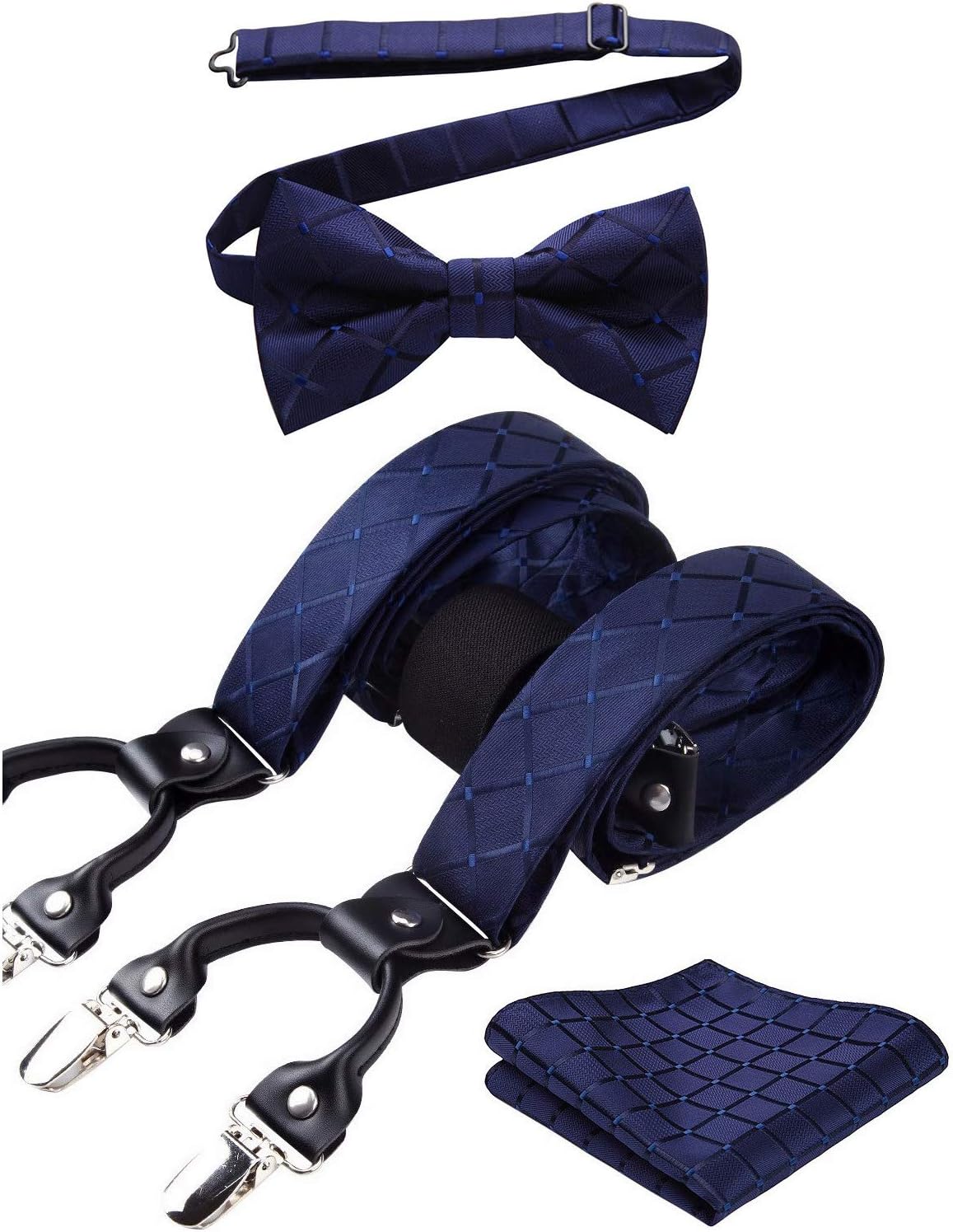 Luxe Bretels met Leren Lussen en Clips Paisley Bruin - Barneys Leather