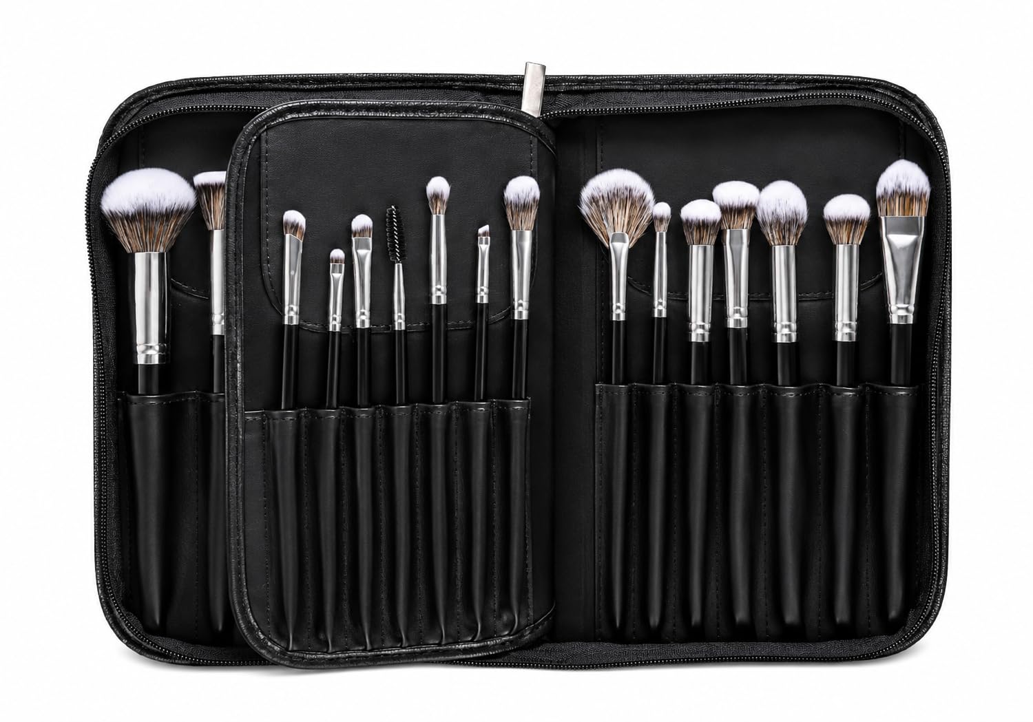 DE ART Professional Makeup Brush Set with Premium Storage Pouch – 25-Piece Makeup Brush Kit for Foundation, Powder, Blush, Eyeshadow & Blending – Soft Synthetic Bristles for Face & Eye Makeup-image-27