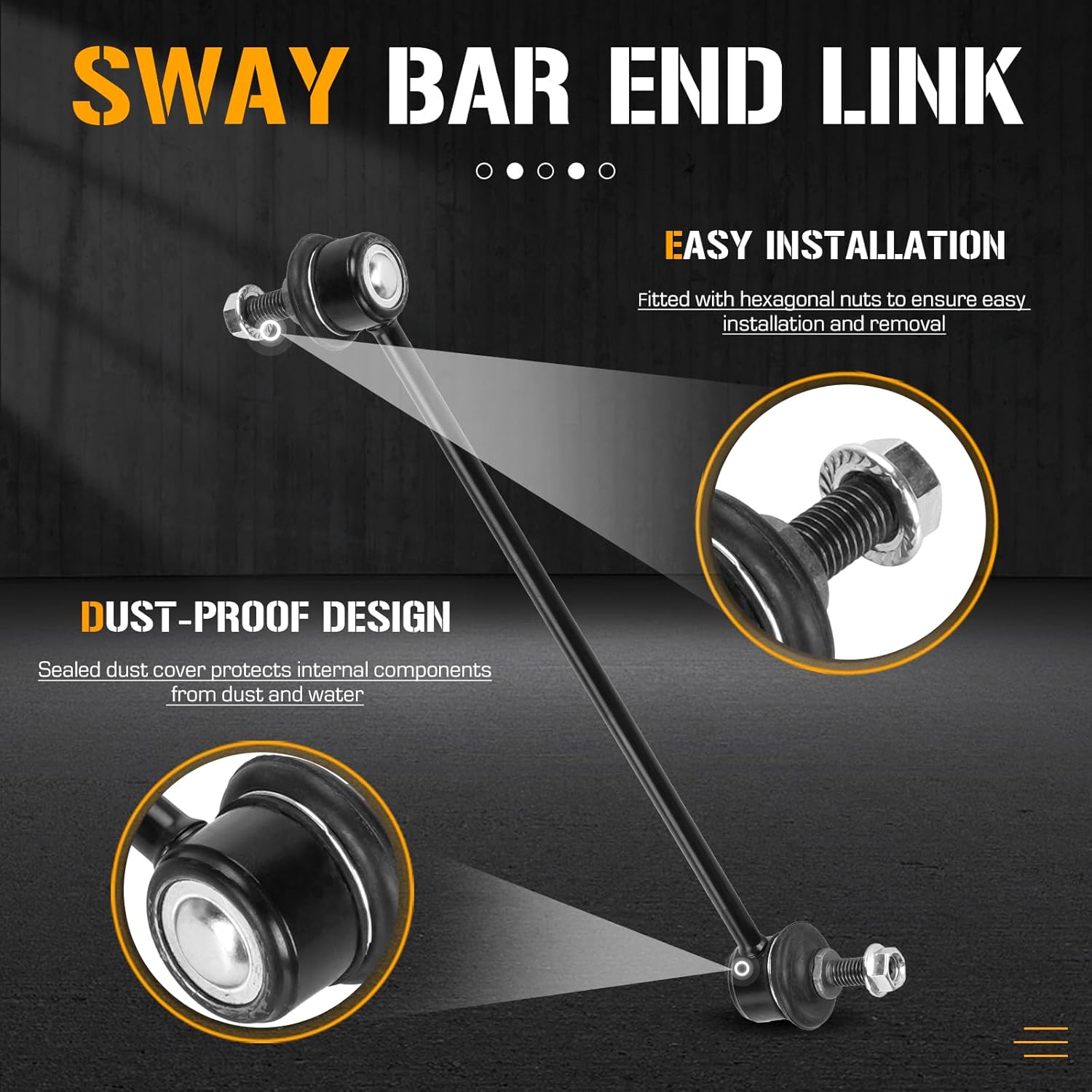 Front Struts Shock Absorber Sway Bar Links Kit Fit for Mazda 3 2004-2010 (Exc. MazdaSpeed Submodel), for Mazda 3 2.0L 2.5L 2011-2013, Replace 172264 172263 K80235 4Pcs